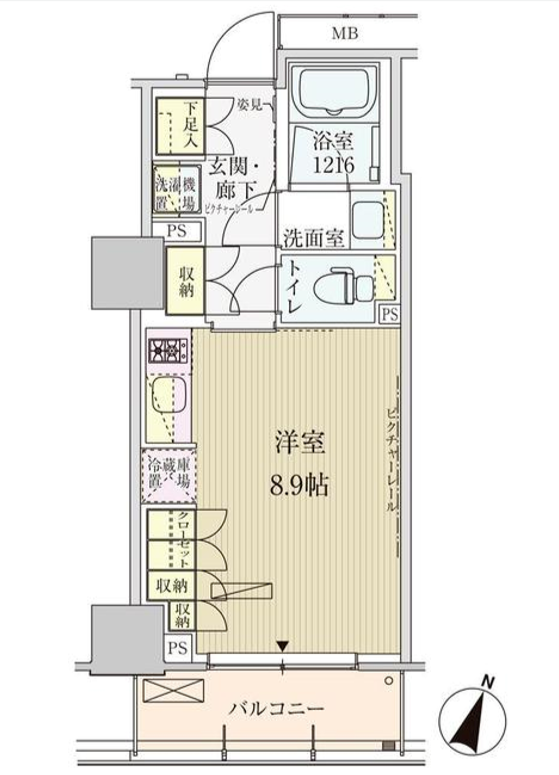 パークアクシス赤坂見附　502号室　間取り