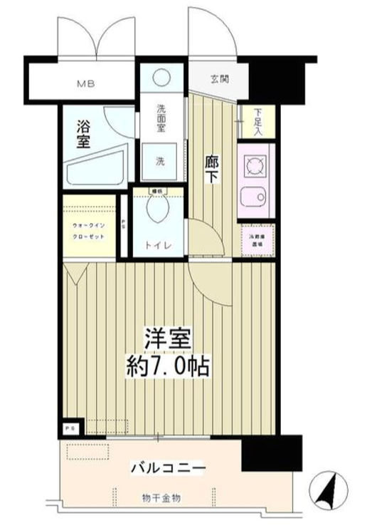 アクアヴィラ品川　302号室　間取り