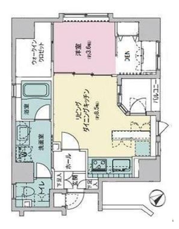 ディ・レジデンセス銀座東　201号室　間取り