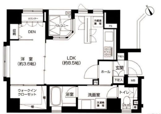 ディ・レジデンセス銀座東　1001号室　間取り