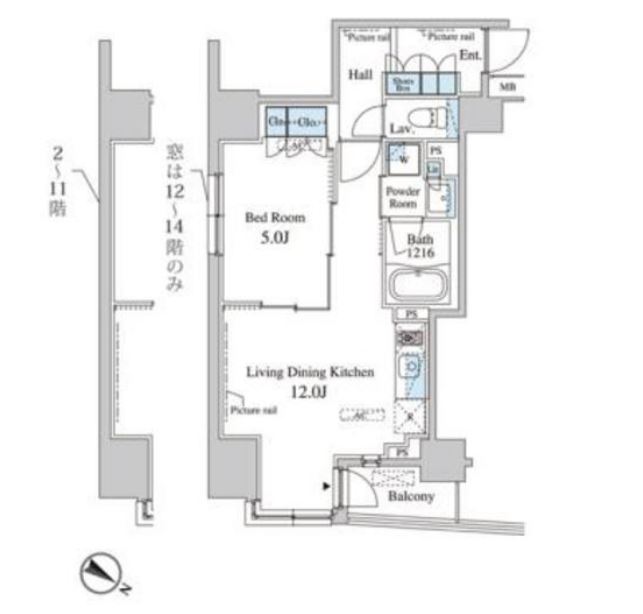 セレサ日本橋堀留町　504号室　間取り