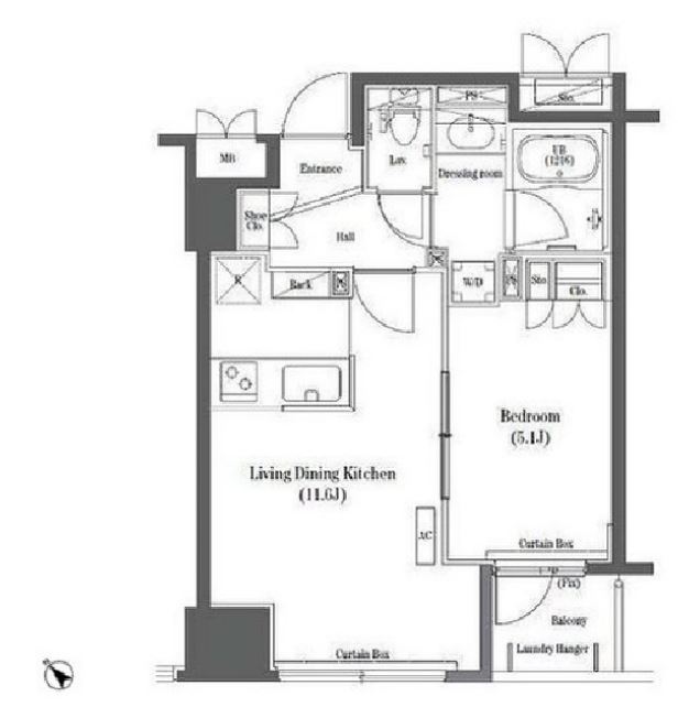 コンフォリア日本橋　803号室　間取り
