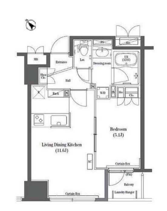 コンフォリア日本橋　703号室　間取り