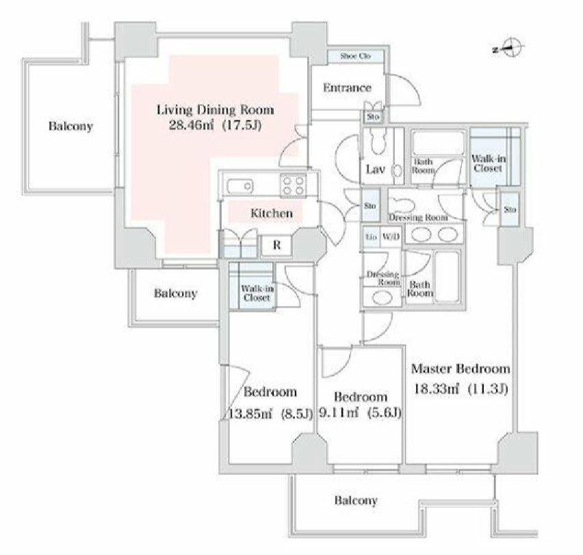 泉ガーデンレジデンス　709号室　間取り