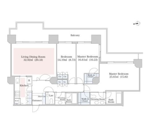 泉ガーデンレジデンス　503号室　間取り