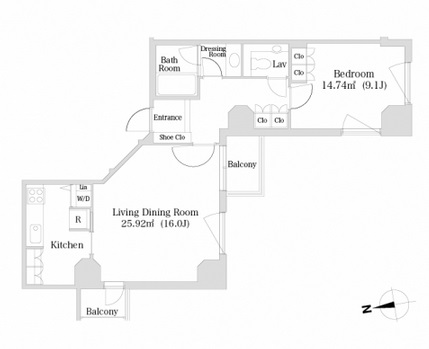 泉ガーデンレジデンス　807号室　間取り