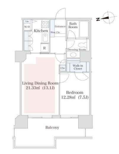 泉ガーデンレジデンス　1706号室　間取り