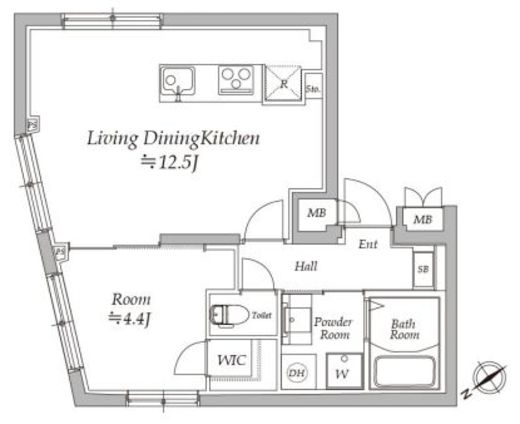 アトリオフラッツ御茶ノ水　401号室　間取り