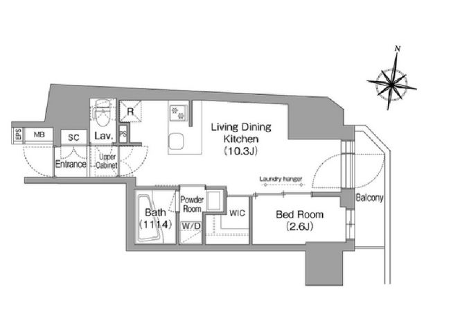 コンフォリア南品川　401号室　間取り