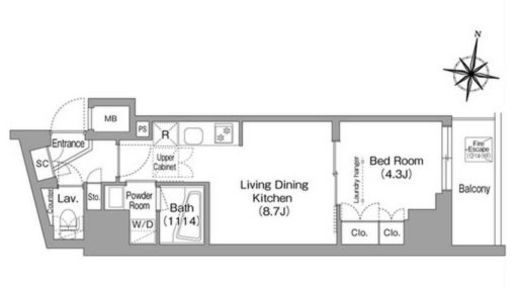 コンフォリア南品川　1203号室　間取り
