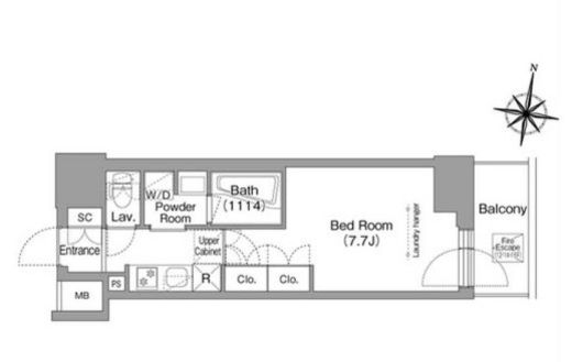 コンフォリア南品川　1402号室　間取り