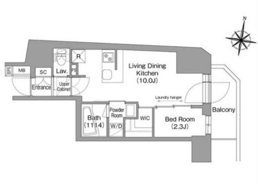 コンフォリア南品川　1601号室　間取り