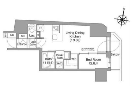 コンフォリア南品川　401号室　間取り