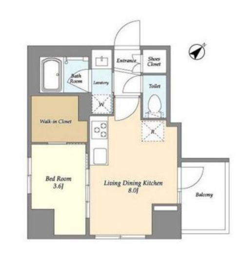 STANDZ勝どき　201号室　間取り