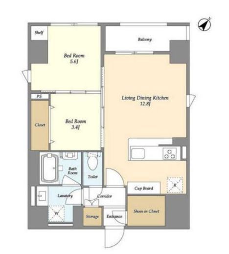 STANDZ勝どき　302号室　間取り