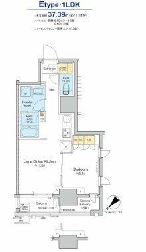 プラウドフラット日本橋馬喰町　805号室　間取り