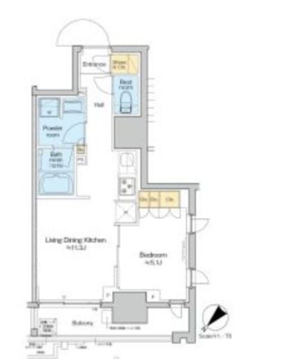 プラウドフラット日本橋馬喰町　1005号室　間取り