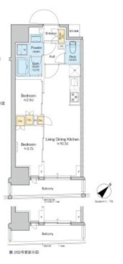 プラウドフラット日本橋馬喰町　1502号室　間取り