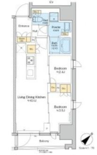 プラウドフラット日本橋馬喰町　603号室　間取り