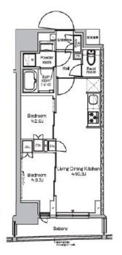 プラウドフラット日本橋馬喰町　702号室　間取り