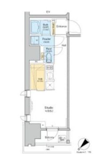 プラウドフラット日本橋馬喰町　704号室　間取り