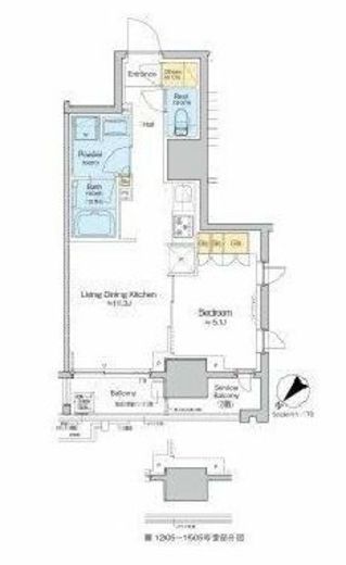 プラウドフラット日本橋馬喰町　805号室　間取り