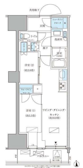 パークアクシス品川天王洲アイル　1204号室　間取り