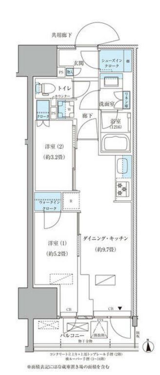 パークアクシス品川天王洲アイル　810号室　間取り