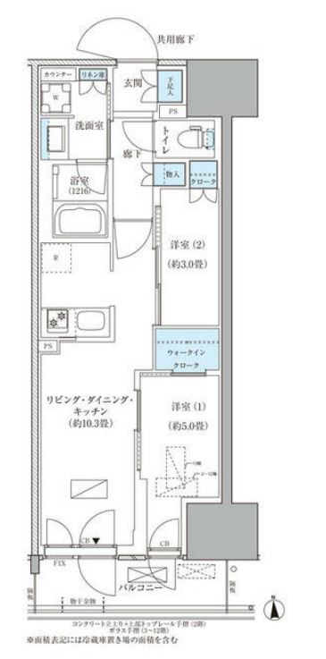 パークアクシス品川天王洲アイル　808号室　間取り