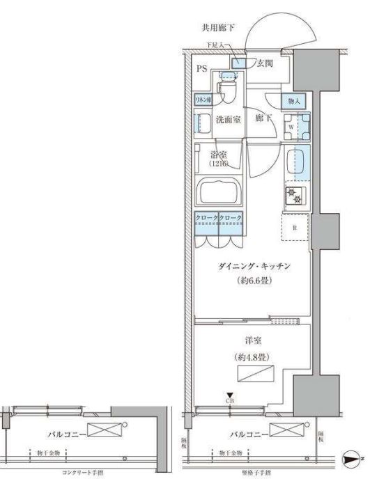 パークアクシス品川天王洲アイル　101号室　間取り