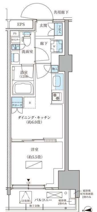 パークアクシス品川天王洲アイル　314号室　間取り