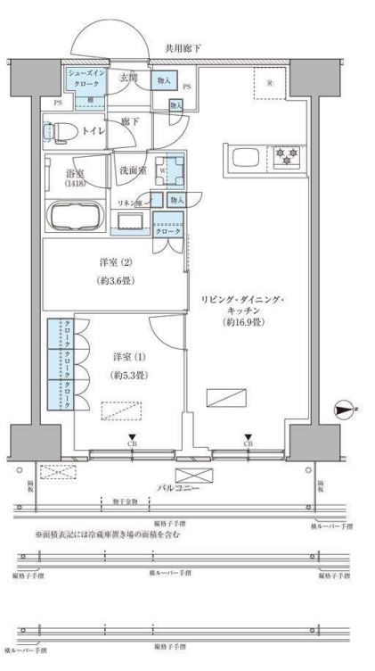 パークアクシス品川天王洲アイル　917号室　間取り