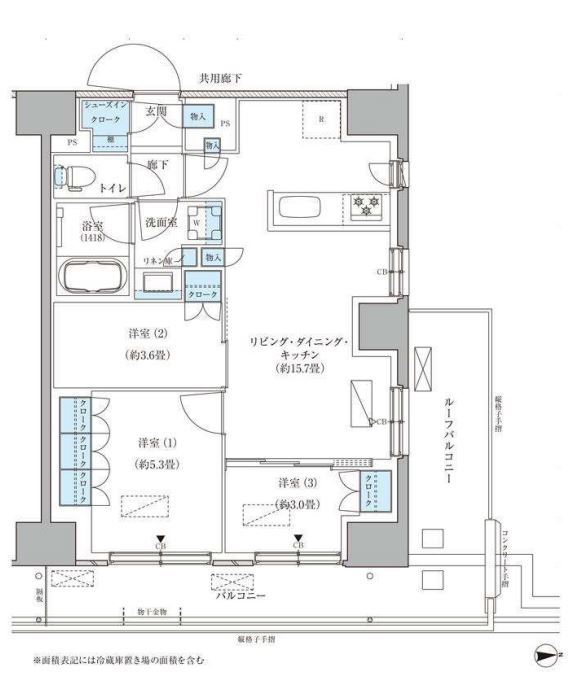 パークアクシス品川天王洲アイル　914号室　間取り