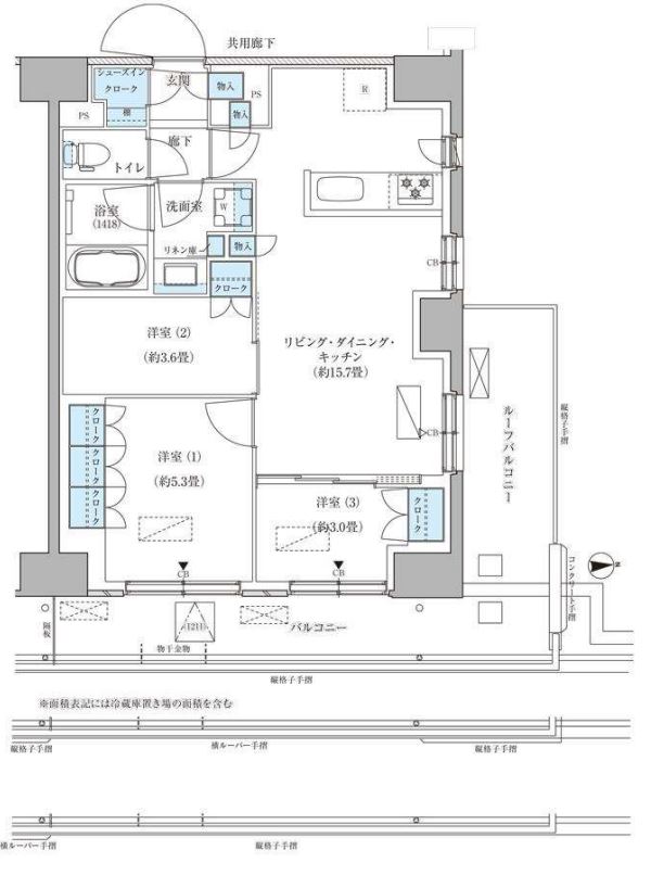 パークアクシス品川天王洲アイル　1211号室　間取り