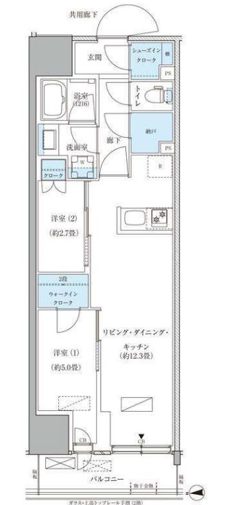 パークアクシス品川天王洲アイル　402号室　間取り