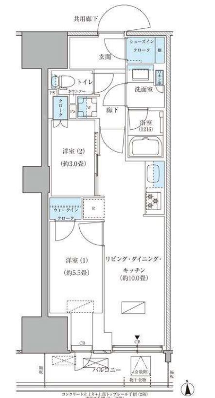 パークアクシス品川天王洲アイル　407号室　間取り