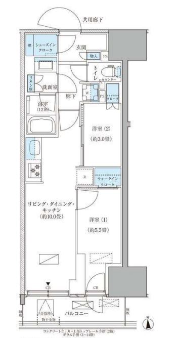 パークアクシス品川天王洲アイル　511号室　間取り