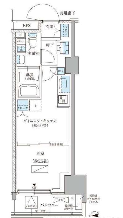 パークアクシス品川天王洲アイル　414号室　間取り