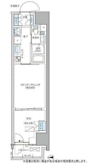 パークアクシス品川天王洲アイル　1005号室　間取り