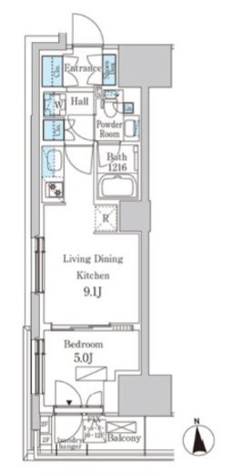 パークアクシス品川天王洲アイル　1006号室　間取り