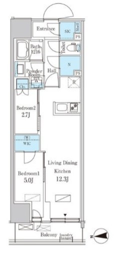 パークアクシス品川天王洲アイル　1101号室　間取り