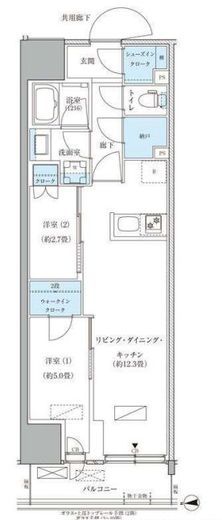 パークアクシス品川天王洲アイル　402号室　間取り