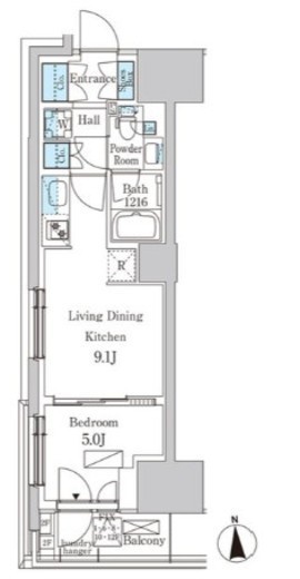 パークアクシス品川天王洲アイル　406号室　間取り