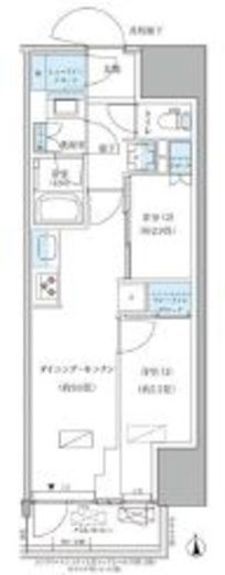 パークアクシス品川天王洲アイル　413号室　間取り