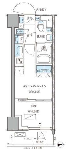 パークアクシス品川天王洲アイル　429号室　間取り