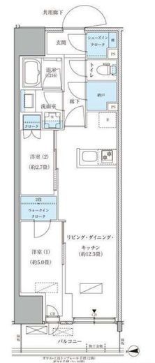 パークアクシス品川天王洲アイル　502号室　間取り