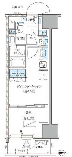パークアクシス品川天王洲アイル　524号室　間取り
