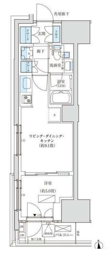 パークアクシス品川天王洲アイル　806号室　間取り