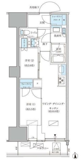 パークアクシス品川天王洲アイル　807号室　間取り