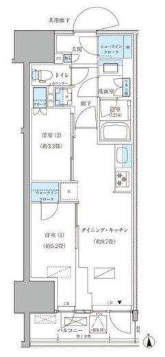 パークアクシス品川天王洲アイル　810号室　間取り